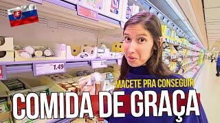 DESCOBRIMOS como comprar COMIDA DE GRAÇA no SUPERMERCADO na ESLOVÁQUIA