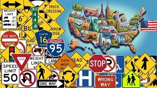 Top 50 Traffic Signs to Know Before Driving in the United States