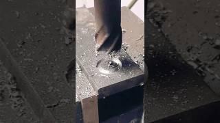 Drilling large hole in milling machine
