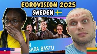 REACTION TO KAJ - Bara Bada Bastu (Sweden  Eurovision 2025) | FIRST TIME WATCHING