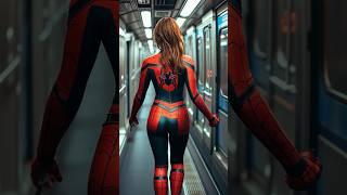 Spiderman and his Zombie Girl | AI #spiderman #zombieshorts #train