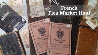 French Flea Market Haul: Passports, Handwritten, Old Books, Rusty Keys, and More!