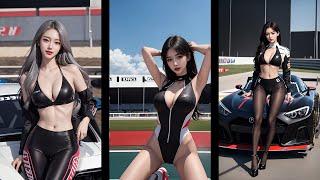 AI lookbook Grid girl Pit Girl / (stable diffusion)