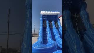 Curvy water slide rental from About to Bounce inflatable rentals in New Orleans