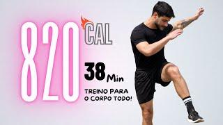 Cardio hiit MATADOR de calorias, treino de corpo inteiro, sem equipamentos - 38 MIN / 820 calorias 