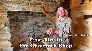 First Fire in the Gunsmith Shop! Forging Hangers | 1700s Gun Building