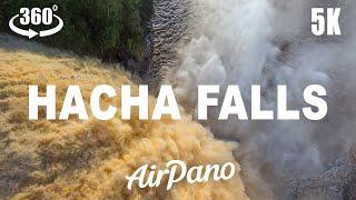 Hacha Falls, Canaima Lagoon, Venezuela. 360 video in 5K.