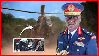 SAD! See How Bodies Of CDF Francis Ogolla and 9 others were taken To Lee Funeral by KDF Chopper