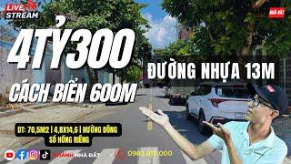 Nhà Đất Nha Trang hôm nay | 4tỷ300 trên đường nhựa 13M khu dân cư ổn định cách biển 600m