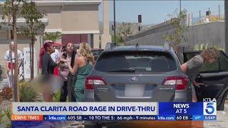 Road-rage incident caught on camera at In-N-Out Burger drive thru