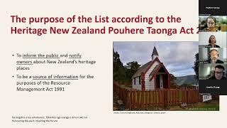 Updated Policy Through Expert Advice: Webinar 1 | Heritage New Zealand Pouhere Taonga