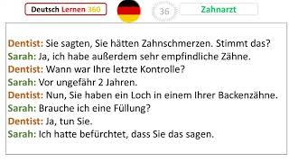 Deutsch lernen mit Dialogen   36 Zahnarzt