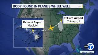 Body found in wheel well on United Airlines flight from Chicago to Hawaii, company says