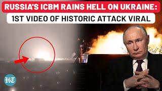 Video Captures Russia's Historic ICBM Attack On Ukraine | World Watches Putin's Show of Force