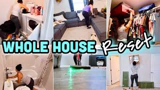 WHOLE HOUSE RESET | MESSY HOUSE CLEAN WITH ME | ALL DAY CLEANING MOTIVATION