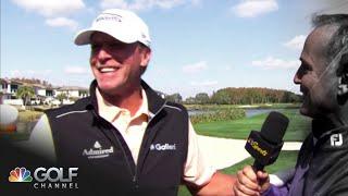 Steve Stricker shows off chipping wedge skills at the PNC Championship | Golf Channel