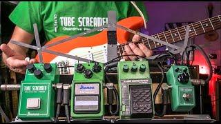 Ibanez Tube Screamer 4 Different TS Pedals TEST  - TS808, TS9, TS10, TS mini