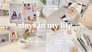 days in my life : starting a k-drama journal, going to college, how I make my study notes 