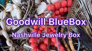 GOLD? 925? Goodwill BlueBox 5 Pound Mystery Jewelry Box #unboxing #jewelry #gold #vintage #gems