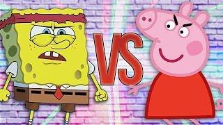 СУПЕР РЭП БИТВА: Губка Боб VS Свинка Пеппа (SPONGE BOB SQUAREPANTS Против PEPPA PIG)