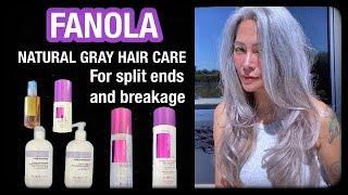 FANOLA PRODUCTS FOR BRASSY HAIR WITH BREAKAGE AND SPLIT ENDS || NATURAL GRAY HAIR CARE