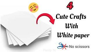 White Paper Crafts Easy and Simple / Origami Paper Crafts / Paper Gift Bag / Gift Box / No Scissors