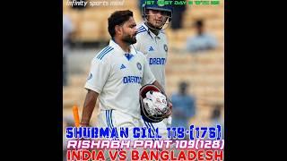 Shubman Gill Batting Rishabh Pant Century Ind vs ban test