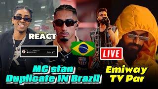 Mc stan Duplicate in Brazil  stan Reply | Emiway bantai Song| MTV Hustle 4 | ap Dhillon live