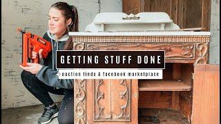 Finishing Furniture Flips + New Facebook Marketplace Find & AUCTION PICKUP