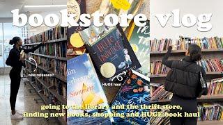 *cozy* fall bookstore vlog️spend the day book shopping at the thriftstore with me +HUGE book haul