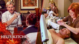 Chef Ramsay Takes Jillian Aside While Russell & Nona Enjoy a Spa Day | Hell's Kitchen