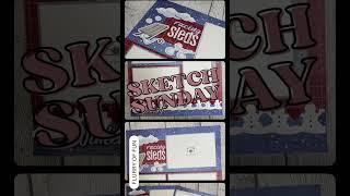 Sketch flip alert! Flurry of Fun + foam squares = winter layout magic  #scrapbookingideas