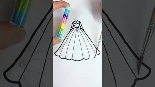 Beautiful Princess Bride 🩵 #glitter #glitterdress #colorfulcreativekids #princess #color