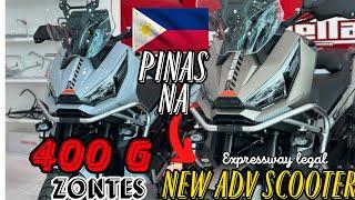 Zontes 400 G - Bagong 400cc Adventure Scooter Pinas na ! Specs Features  ! Expressway Legal !