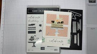 Stampin’ Up! Cake Celebrations Birthday Card Tutorial #papercrafting #cardmaking #patternedpaper