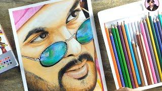 Allu Arjun || Pencil Drawing || Naa  Peru Surya || Short Video ||Sourabh Nishad Arts #SHORT