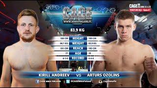 CAGE 57: Andreev vs Ozolins  (Complete MMA Fight)