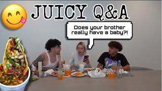 JUICY Q&A w/ Britney's Brother!! (BIRRIA TACOS MUKBANG)