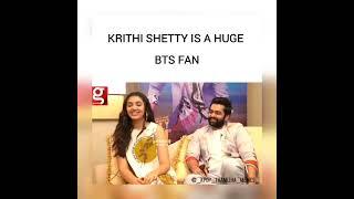 krithi shetty and Ram talking about BTSshe is a huge fan of bts