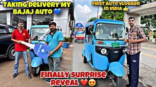 Finally surprise reveal  | Taking Delivery My Bajaj Auto  First Auto Vlogger In India️ emotional