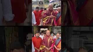 Andhra Pradesh: Former Vice President Venkaiah Naidu offers prayers at Tirupati’s Balaji shrine