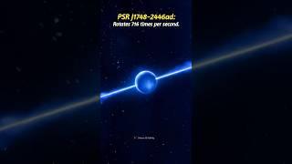 Vela Pulsar vs Fastest Spinning Pulsar  #pulsar #star #space #shorts