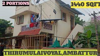 Id590வாடகை வருவாய் வீடு1KM FROM MAIN ROAD CORNER 2BHK HOUSE1440 SQFT#THIRUMULAIVOYAL#AMBATTUR