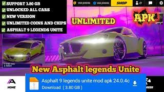 Asphalt 9 legends unite mod apk  Unlimited coins and chips New version Download#asphlat9#mod#gaming