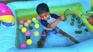 Vihan's Outdoor Summer Fun Play | Inflatable Kids Pool