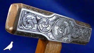 How To Make a Hand-Engraved Hammer with Simple Tools