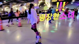 순간~ 스피드가 굉장하네요 #롤러스케이트 #유로댄스 #국제롤러장 #rollerskating #運動 #핫플레이스