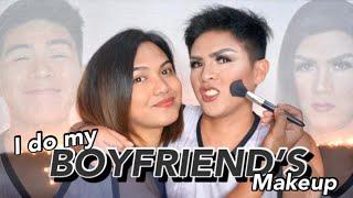 DOING MY BOYFRIEND'S MAKEUP