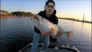 Winter Speckled Trout Fishing in Elizabeth River in Brand New Nitro Z20 (78 MPH)