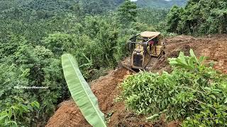 NEAR DISASTER! Bulldozer SLIPS While Cutting Steep Hillside Roads!